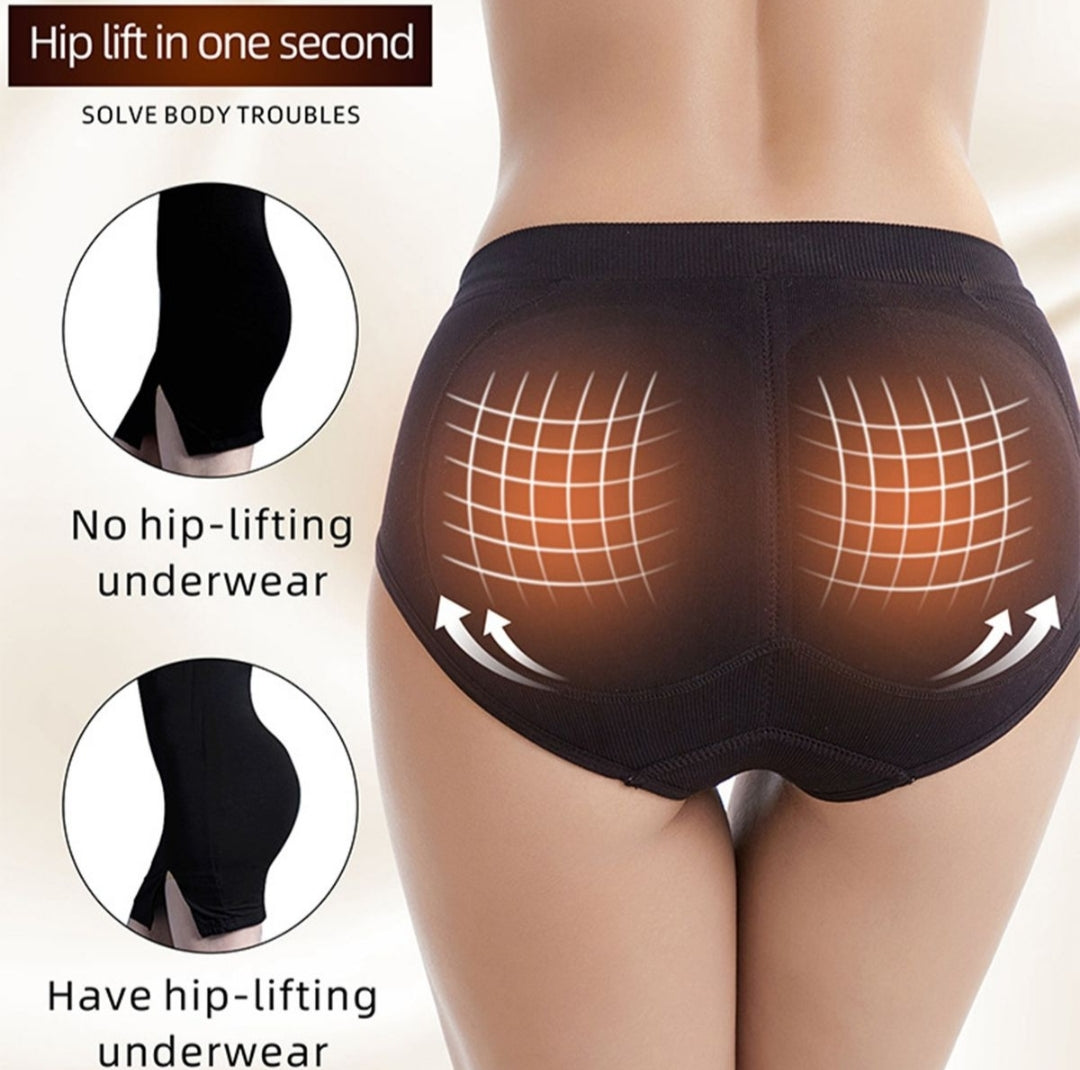 Women Panties Honeycomb Tummy Control Butt Lift Pants Fake Butt Sponge Pad